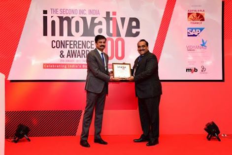 Innovative 100 Award by Inc. India Magazine