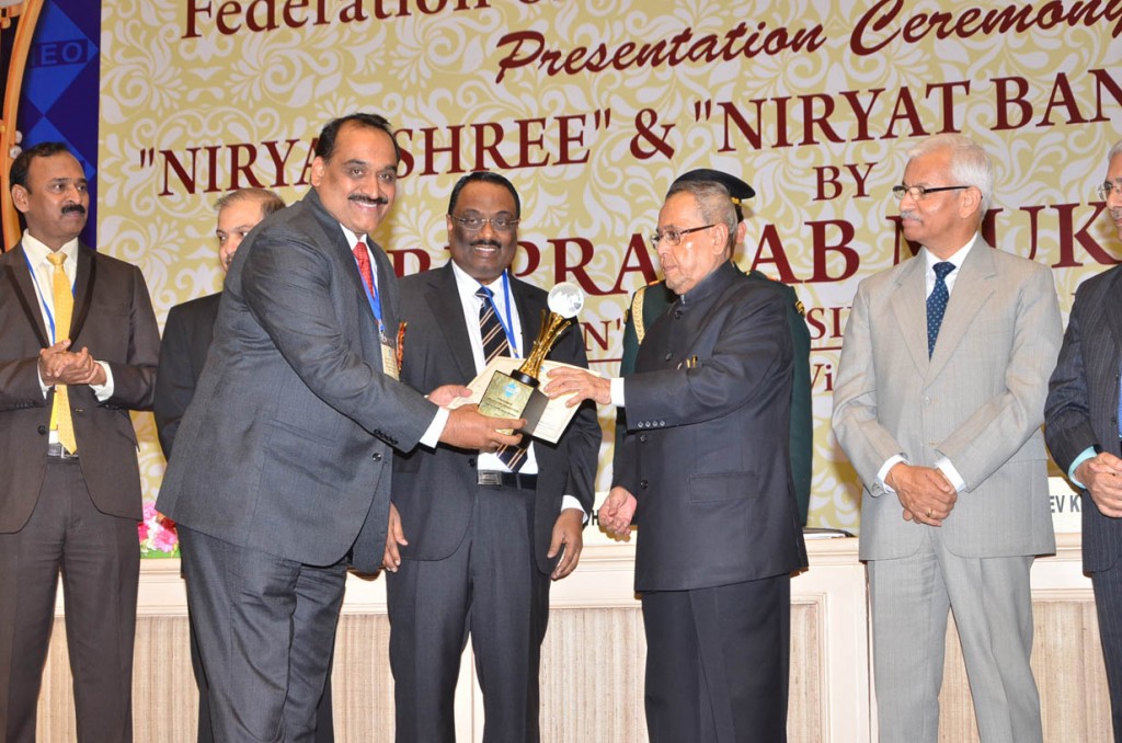 Niryat Shree Award from President of India